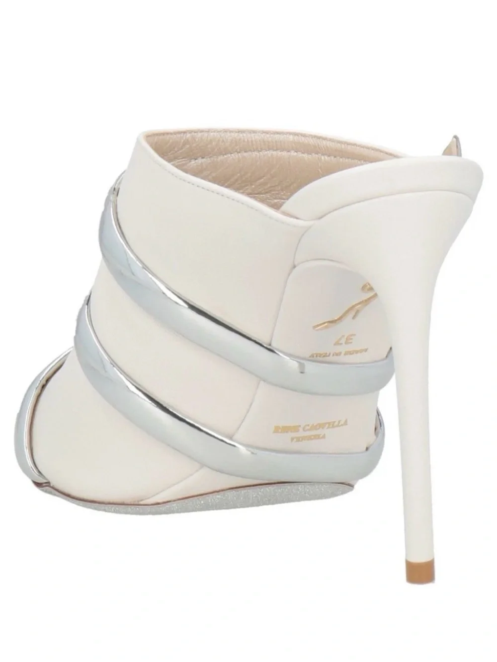 RENE CAOVILLA Leather Mule Sandals US7 UK4 EU37 $1370 NIB
